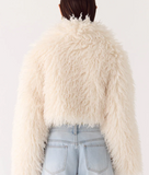 Load image into Gallery viewer, Cropped Faux Fur Jacket