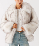 Load image into Gallery viewer, Oversized fit Faux Fur Jacket